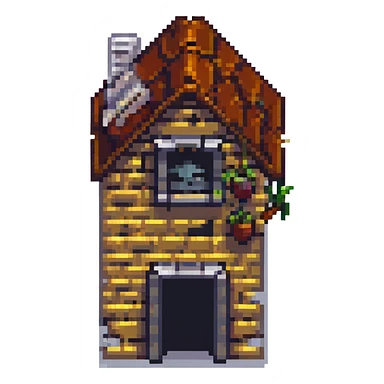 2д дом в стиле готемсити sticker