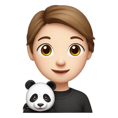 Mom panda son pig sticker