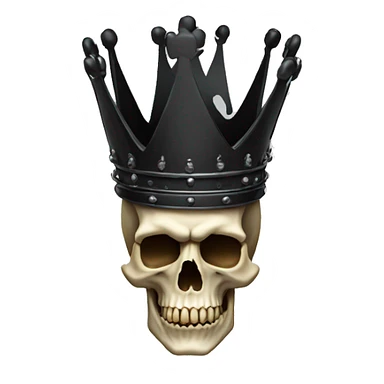 skull king crown black sticker