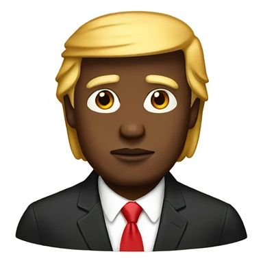 Donald trump as a black man sticker