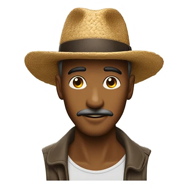 Homme qui tient son chapeau au nivau du ventre  sticker