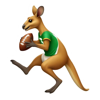 Kangaroo running football sticker