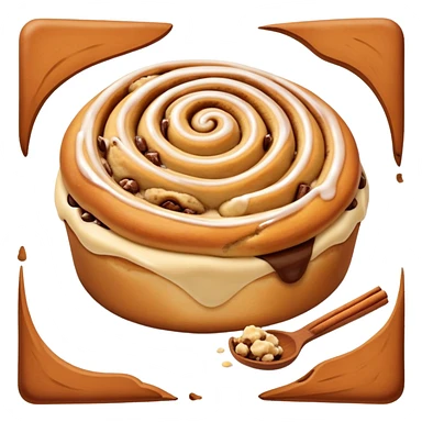 Cookie dough topped cinnamon roll sticker
