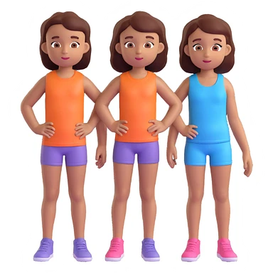 Slightly increase the volume of the upper body of the girl, separate the girl and the boy from each other, make the skin color the same for both. Keep the cartoonish 3D style. Background transparent. sticker