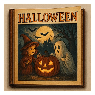 Halloween book sticker