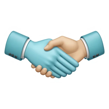 make it the exact hex color of A8F2F9, the handshake emoji. make it both look like an actual hand with 5 fingers sticker