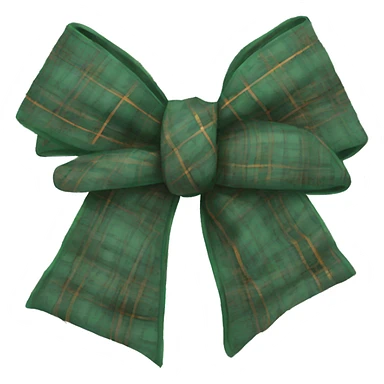 plaid bow sticker