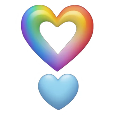 Coeur arc en ciel sticker