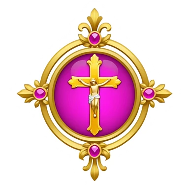 ave maria's emblem with a touch of majenta sticker