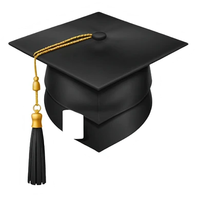black grad cap sticker