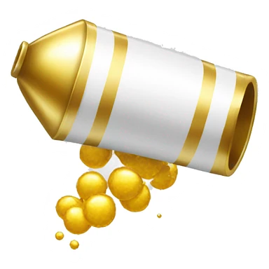 White gold party popper sticker