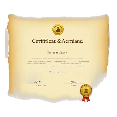 Certificate  sticker