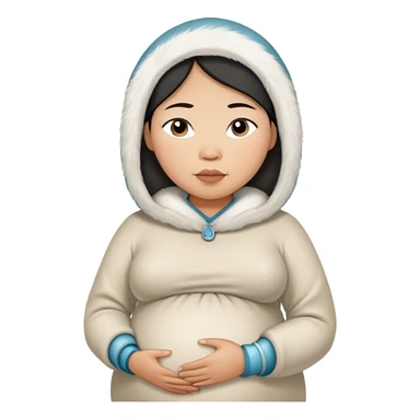 pregnant Inuit woman sticker