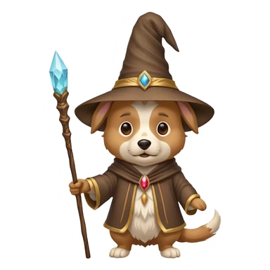 Dog wizard sticker