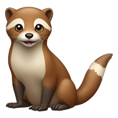 Une loutre sur un renard sticker