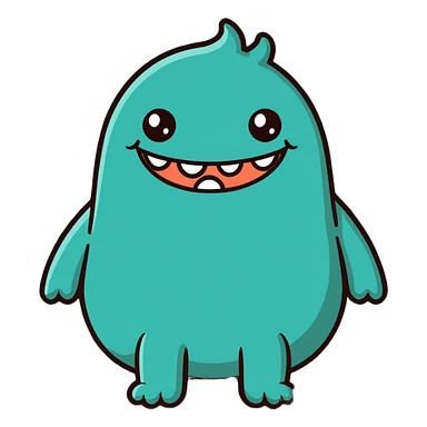 Poop monster sticker