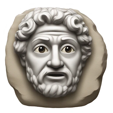 Ancient Roman rock sculpture sticker