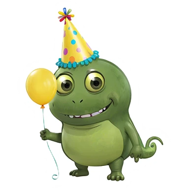 kind funny yellow baby monster sticker