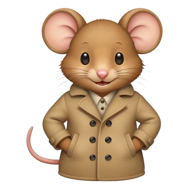 mouse wearing coat sticker