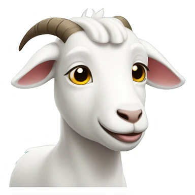 Really really cute little white goat sticker