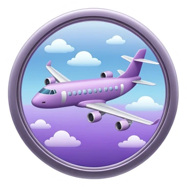 Light purple airplane window  sticker