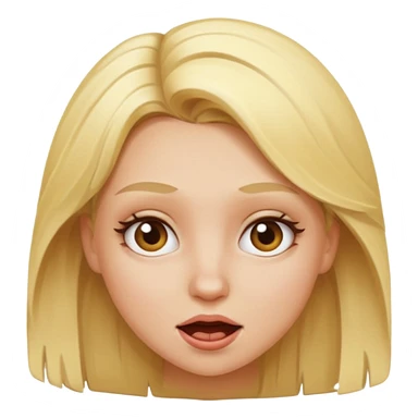 Crazy blonde girl sticker