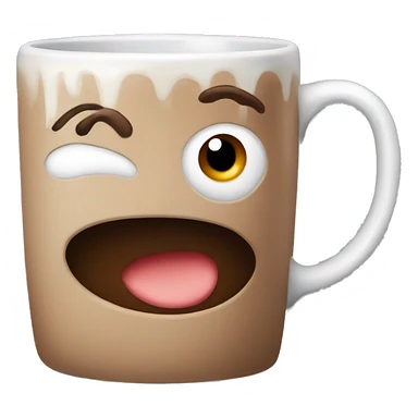 Mug of coffee but cute  sticker