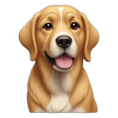 Dog-flower sticker