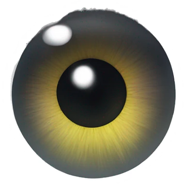eye with silver iris and white sclera sticker