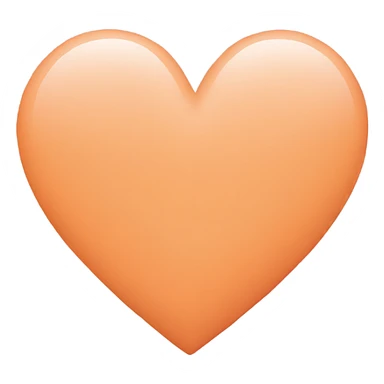 Pastel orange heart sticker