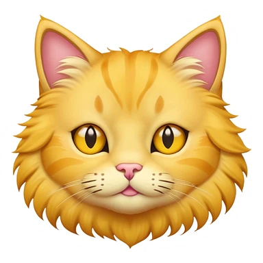 A yellow cat face with star eyes  sticker