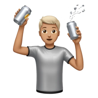 throwing beer can sticker