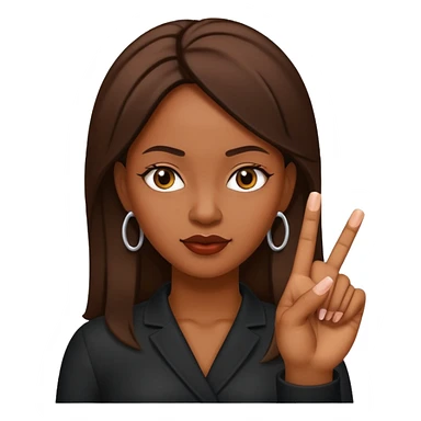 Black women sticking up middle finger sticker