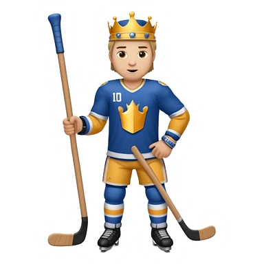 King Hockey player full body sticker