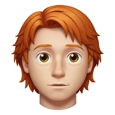 Ron Weasley with ginger hair and freckles sticker