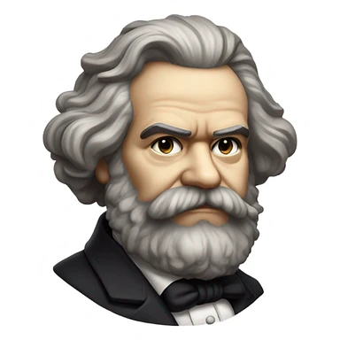 Karl Marx portrait sticker