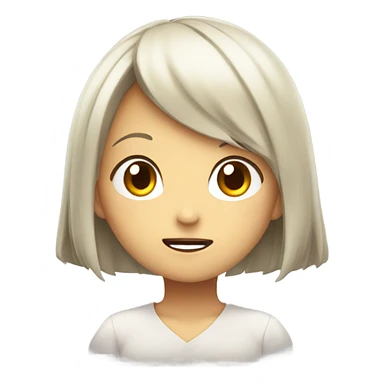 Evil anime girl with hands up sticker