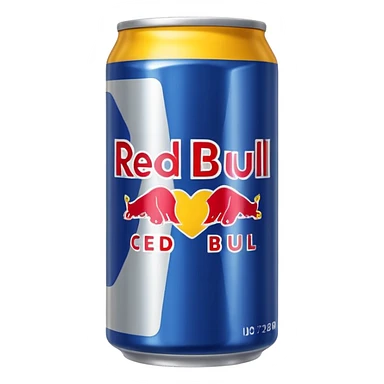 Red Bull can with heart eyes  sticker