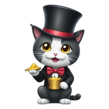 Magician cat sticker