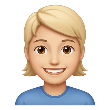 normal human head, smiling sticker