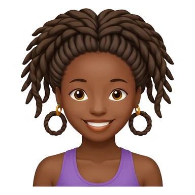 yoga black girl with locs  sticker