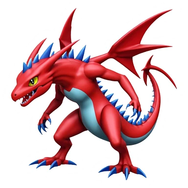 Scizor-Salamence-Garchomp-Pokémon-Digimon-Fakémon-hybrid-fusion-creature sticker