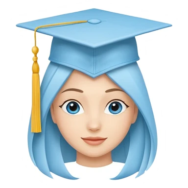 cappello da laurea per un corso terminato blu celeste danza aerea esame bello piccolo sticker