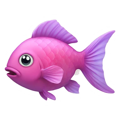 pink fish  sticker