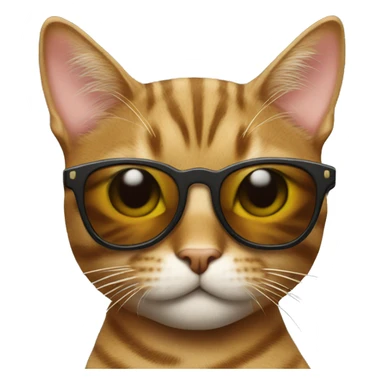 Tabby cat with sunglasses sticker