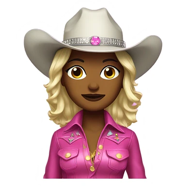 Pink Disco cowgirl sticker