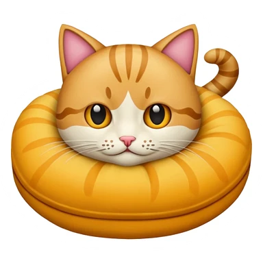 gatito acostado en un cojín sticker