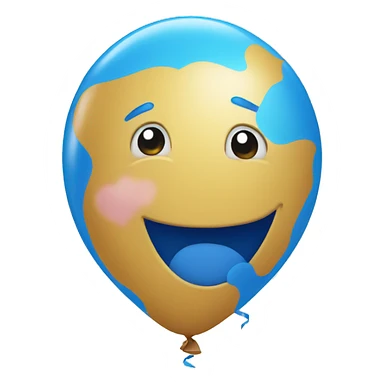 Blue balloons sticker