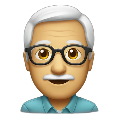 Anciano gafas sticker