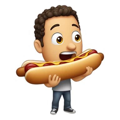 Adam Sandlers eating hot dog sticker